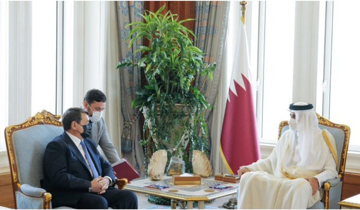 HH the Amir meets President of Russia